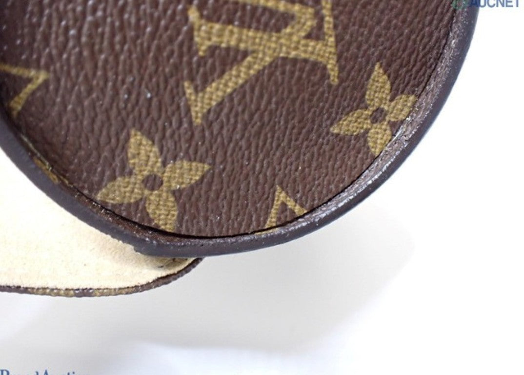 LOUIS VUITTON ルイヴィトン ウォッチケース エテュイ 3 モントル M47530 ブラウン系 モノグラム ユニセックス ゴールド金具 美品