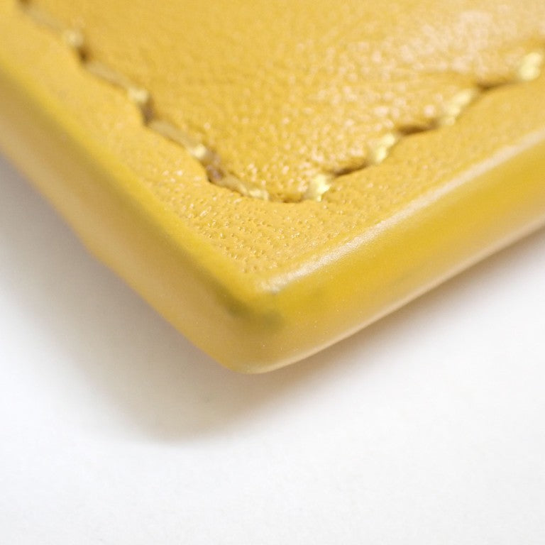 LOEWE ロエベ カードケース CLE0322X01 イエロー カーフ ユニセックス 美品