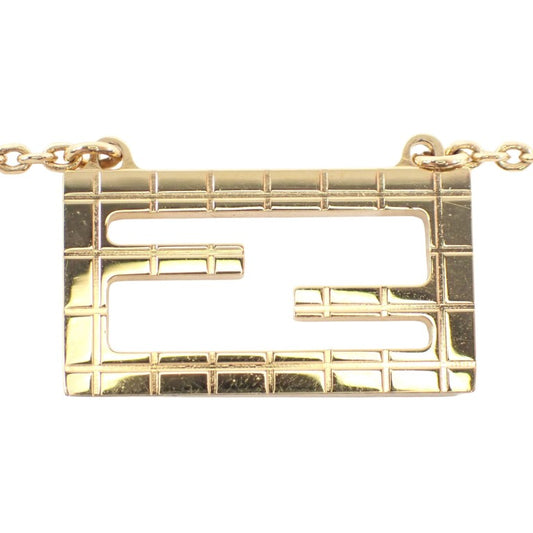 FENDI フェンディ ネックレス エフ イズ 8AH591 ゴールド メタル レディース 美品