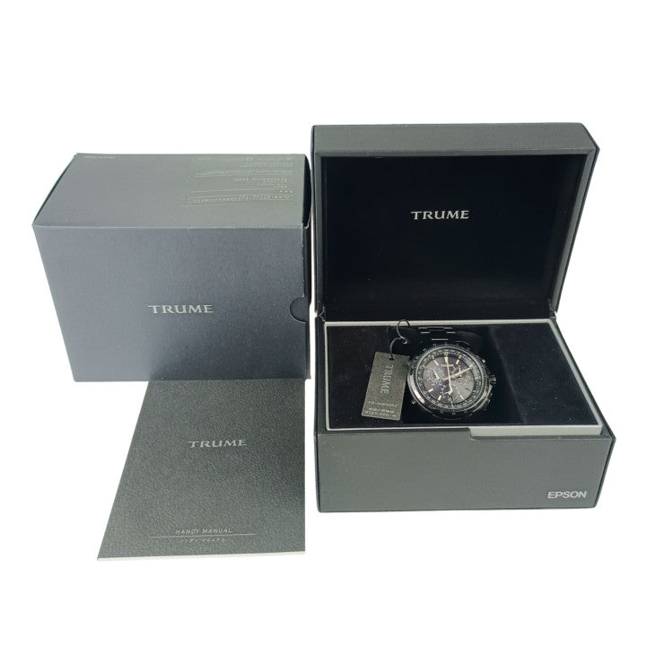 TRUME トゥルーム 時計 C Collection TRMB5002 ブラック セラミックス チタン メンズ EPSON エプソン アナログ 新品未使用展示品