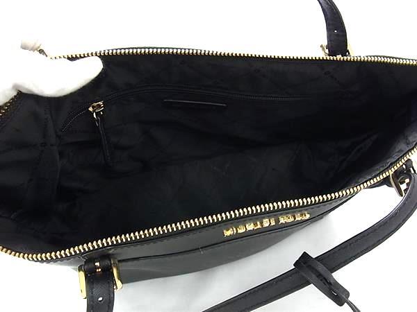 MICHAEL KORS マイケルコース トートバッグ ブラック レザー レディース ゴールド金具 超美品