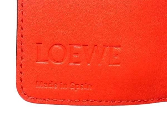 LOEWE ロエベ 6連 キーケース リピートアナグラム レッド レザー レディース シルバー金具 美品