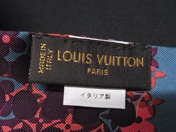 LOUIS VUITTON ルイヴィトン リボンスカーフ バンドー モノグラム マルチカラー シルク100% レディース 超美品
