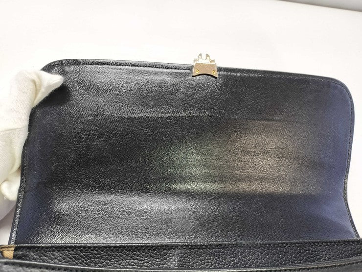 BURBERRY バーバリー ハンドバッグ ブラック レザー レディース ゴールド金具