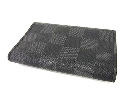 LOUIS VUITTON ルイヴィトン キーケース ミュルティクレ 6 N62662 ブラック系 ダミエ グラフィット キャンバス × レザー メンズ 6連 超美品