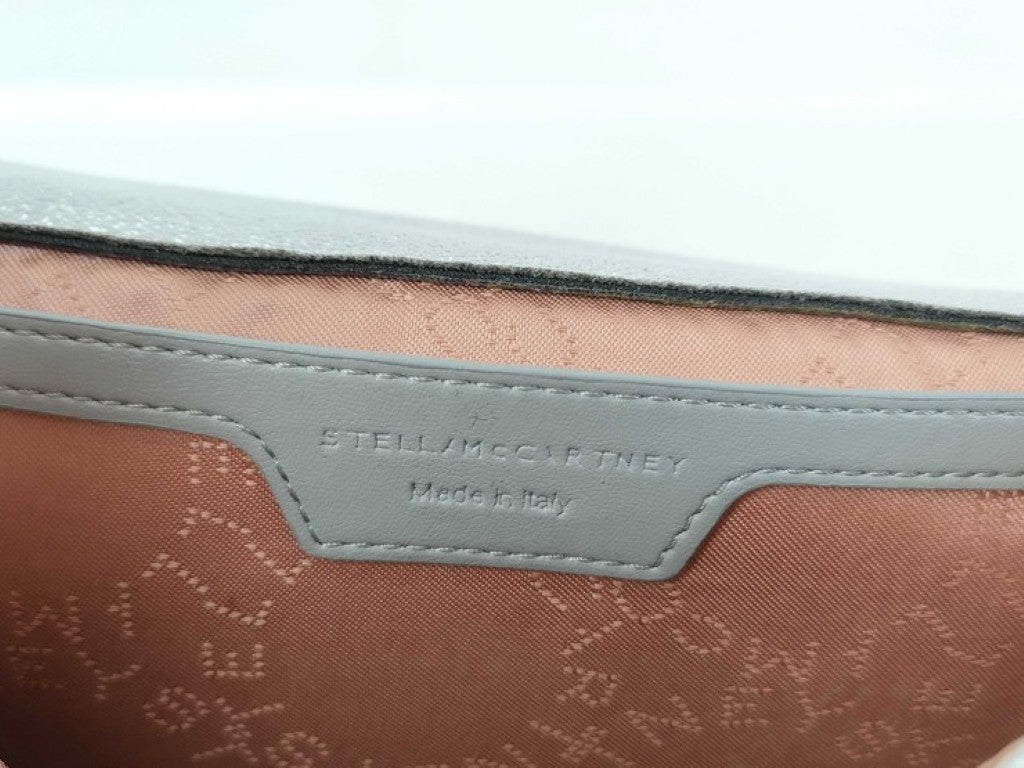 STELLA McCARTNEY ステラマッカートニー ショルダーバッグ ファラベラ 581238 シルバー系 フェイクレザー レディース チェーン シルバー金具 美品