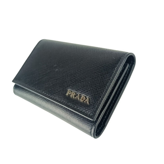 PRADA プラダ キーケース 2PG002 NERO系 SAFFIANO BICOLO サフィアーノ ユニセックス 6連 シルバー金具 新品未使用展示品