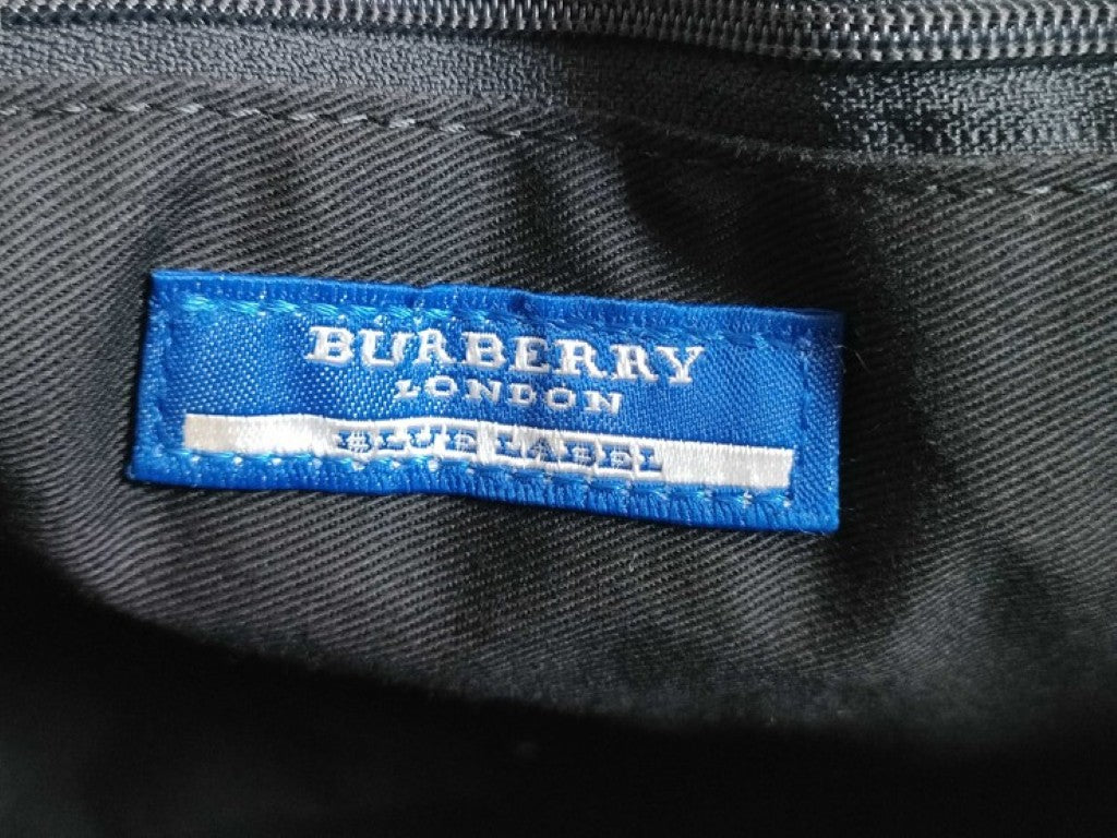 BURBERRY バーバリー ハンドバッグ ブルーレーベル ベージュ ブラック系 キャンバス レディース ノバチェック トートバッグ 美品