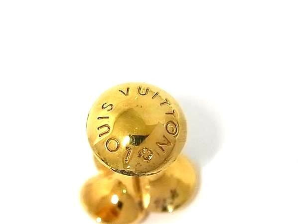 LOUIS VUITTON ルイヴィトン カフス ブトン ドゥ マンシェット ブーケドクルー M30564 ゴールド系 メタル メンズ カフリンクス 美品