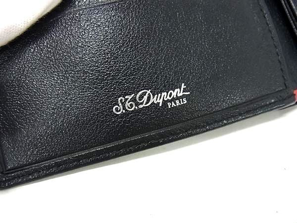 S.T.Dupont エス テー デュポン 二つ折り財布 ブラック系 レザー メンズ 新品未使用展示品