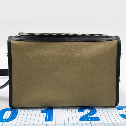 BALLY バリー ショルダーバッグ ARKLE LOGO CROSS カーキ ブラック系 キャンバス ユニセックス クロスボディバッグ シルバー金具 超美品