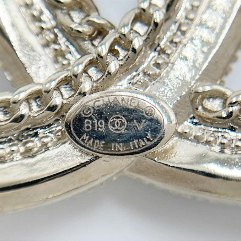 CHANEL シャネル ブローチ ココマーク A64762 ゴールド系 GP レディース パール ラインストーン 美品