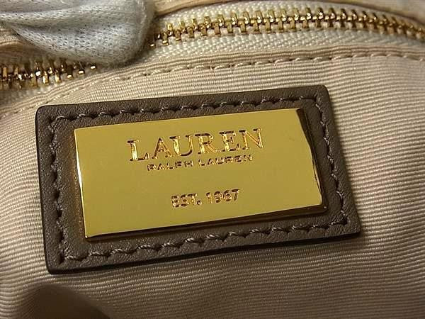 LAUREN RALPH LAUREN ローレンラルフローレン ハンドバッグ Andie Drawstring Bag ブラウン系 スエード×レザー レディース 2WAY ショルダーバッグ ゴールド金具 美品