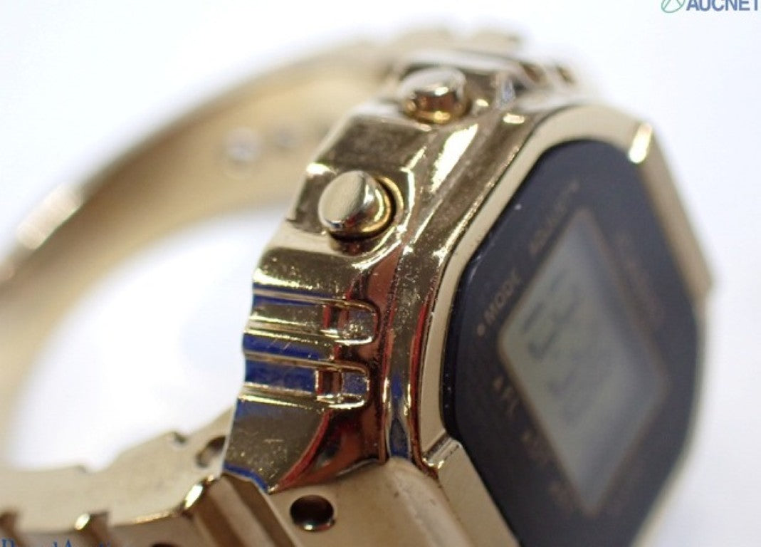 CASIO カシオ 時計 CASIO RING WATCH CRW-001G-9JR ブラック ゴールド系 ステンレススチール メンズ デジタル 美品