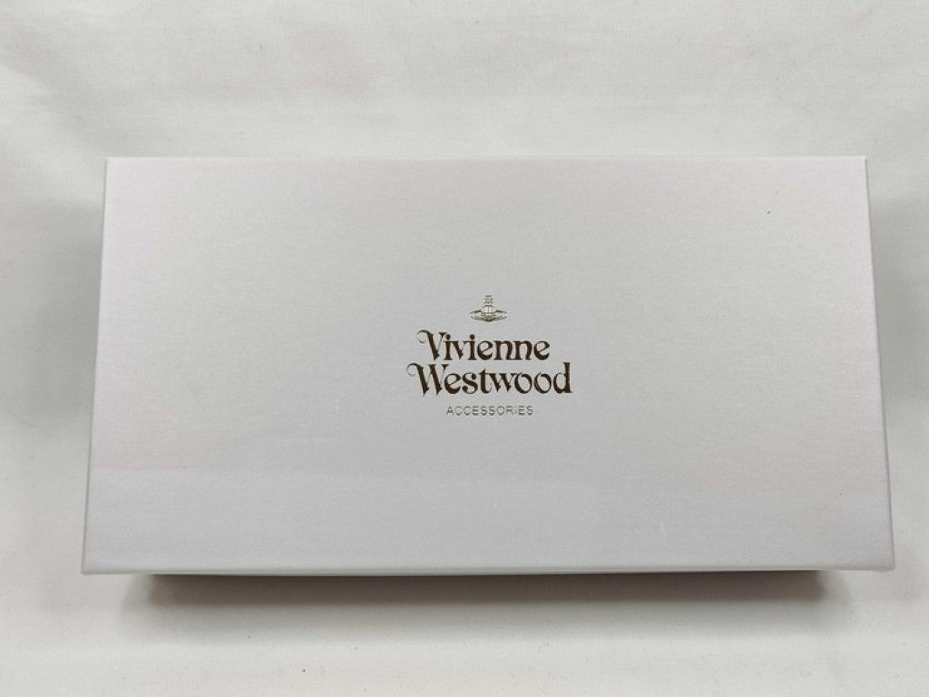 Vivienne Westwood ヴィヴィアンウェストウッド 長財布 ブラウン系 レザー レディース ラウンドファスナー エンボス シルバー金具 美品