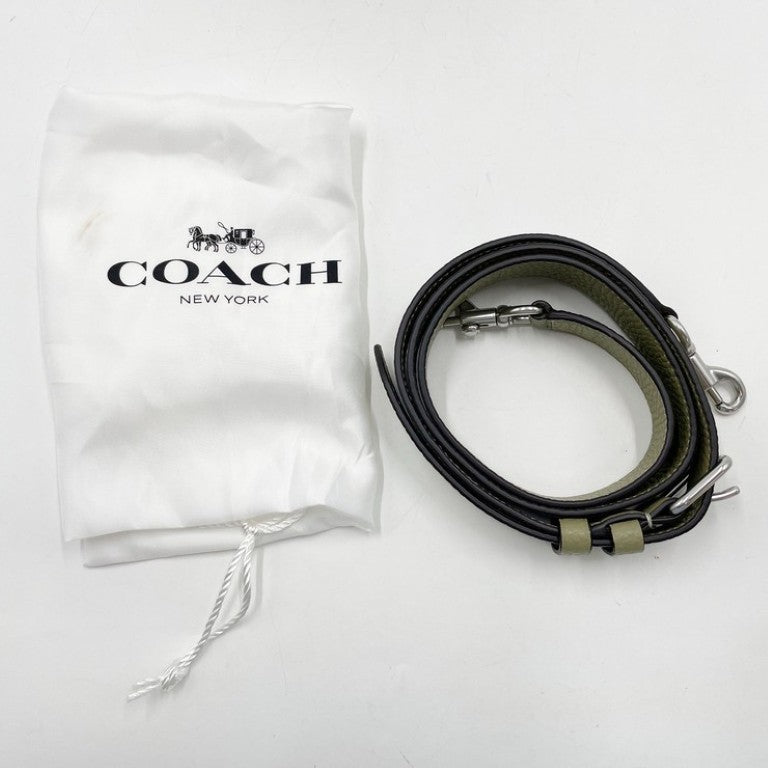 COACH コーチ ショルダーバッグ BECK CROSSBODY ベッククロスボディ CJ736 グリーン系 レザー ユニセックス シルバー金具 美品