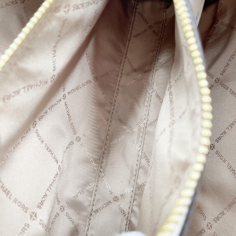 MICHAEL KORS マイケルコース ショルダーバッグ CHRISTINA トリプルガセット ショルダートート ラージ MKシグネチャー 35T5G8WE6B2605 ホワイト系 PVC レディース チェーン ゴールド金具 超美品
