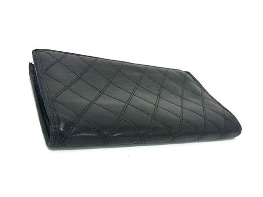 CHANEL シャネル 長財布 ビコローレ がま口 長財布 A47152 ブラック ゴールド金具 レザー レディース ココマーク マトラッセ