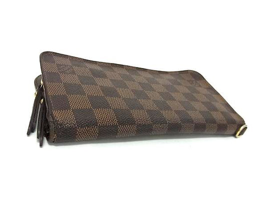 LOUIS VUITTON ルイ ヴィトン 長財布 ポルトフォイユ アンソリット N63071 エベヌ ゴールド金具 ダミエ・キャンバス ユニセックス 二つ折り財布