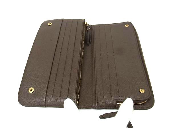 LOUIS VUITTON ルイ ヴィトン 長財布 ポルトフォイユ アンソリット N63071 エベヌ ゴールド金具 ダミエ・キャンバス ユニセックス 二つ折り財布