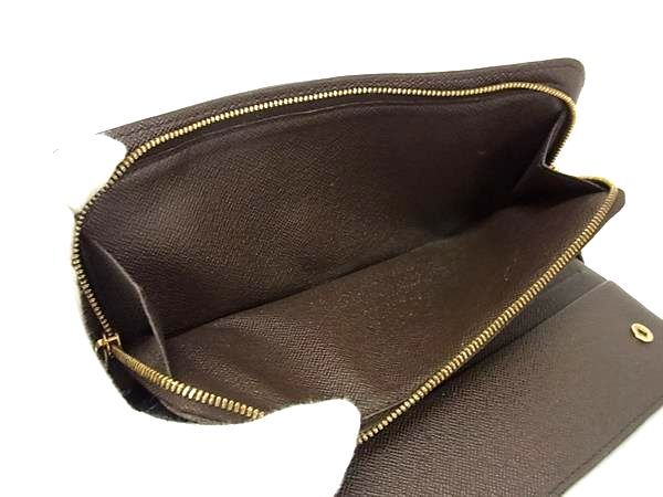 LOUIS VUITTON ルイ ヴィトン 長財布 ポルトフォイユ アンソリット N63071 エベヌ ゴールド金具 ダミエ・キャンバス ユニセックス 二つ折り財布