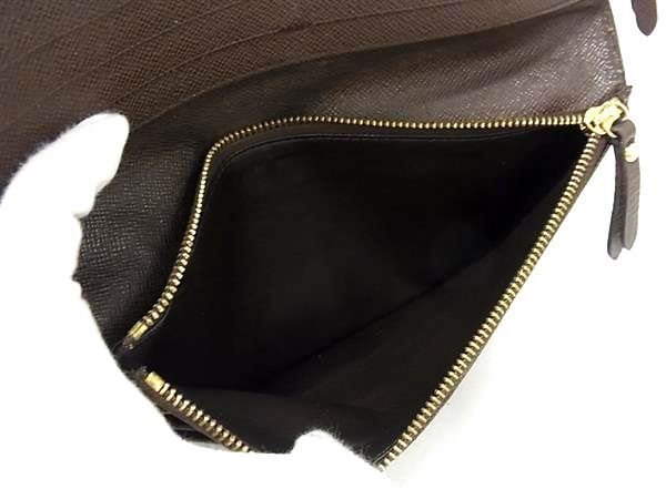 LOUIS VUITTON ルイ ヴィトン 長財布 ポルトフォイユ アンソリット N63071 エベヌ ゴールド金具 ダミエ・キャンバス ユニセックス 二つ折り財布