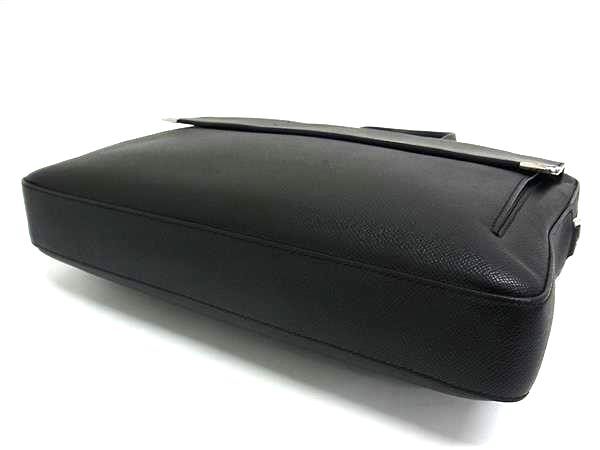 超美品 Salvatore Ferragamo サルヴァトーレ フェラガモ ビジネスバッグ ブリーフケース 24 0378 ブラック シルバー金具 レザー メンズ