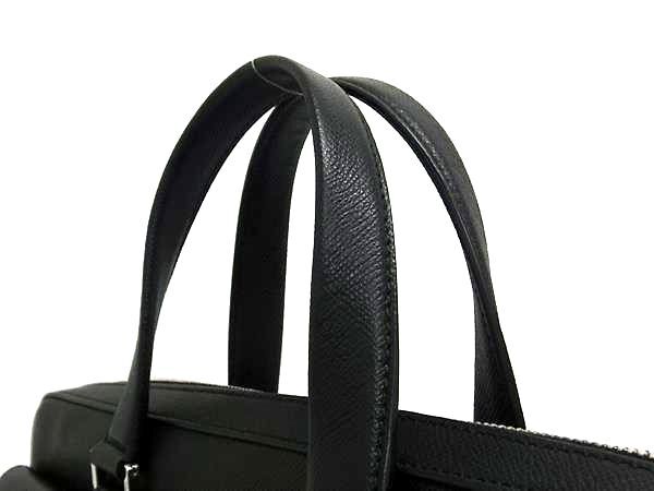 超美品 Salvatore Ferragamo サルヴァトーレ フェラガモ ビジネスバッグ ブリーフケース 24 0378 ブラック シルバー金具 レザー メンズ