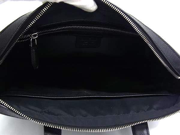 超美品 Salvatore Ferragamo サルヴァトーレ フェラガモ ビジネスバッグ ブリーフケース 24 0378 ブラック シルバー金具 レザー メンズ