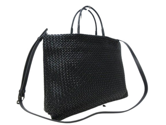 超美品 ANTEPRIMA アンテプリマ ハンドバッグ イントレッチオ ブラック PVCワイヤー レディース