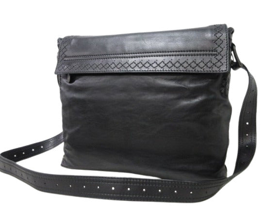 BOTTEGA VENETA ボッテガヴェネタ ショルダーバッグ イントレチャート チェルボ 245169 ブラック レザー ユニセックス