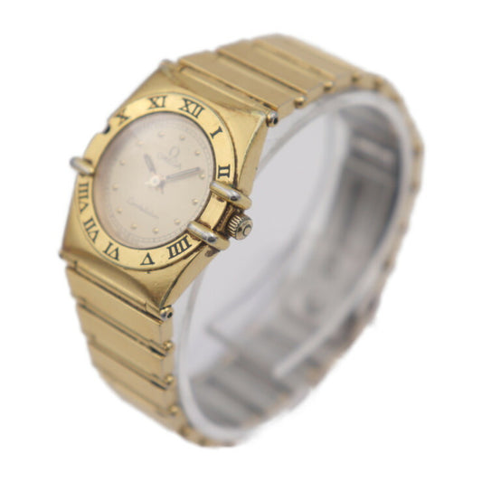 OMEGA オメガ コンステレーション ミニ 腕時計 5313 ステンレススチール ゴールド シルバー 2針 クオーツ レディース