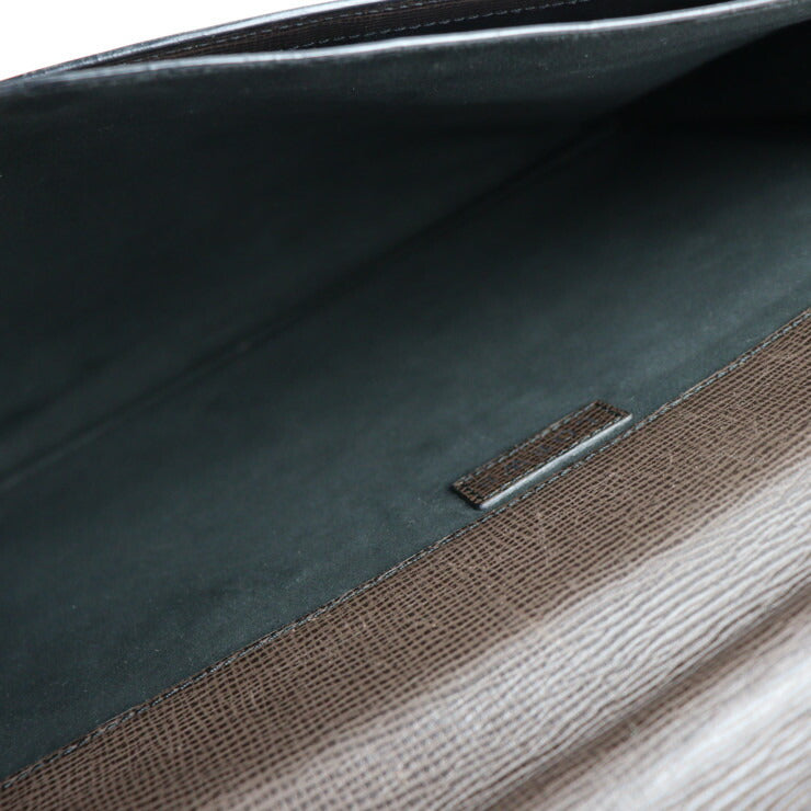 LOEWE ロエベ ブリーフケース ビジネスバッグ レザー ブラウン シルバー金具 2WAY 書類鞄 ショルダーバッグ