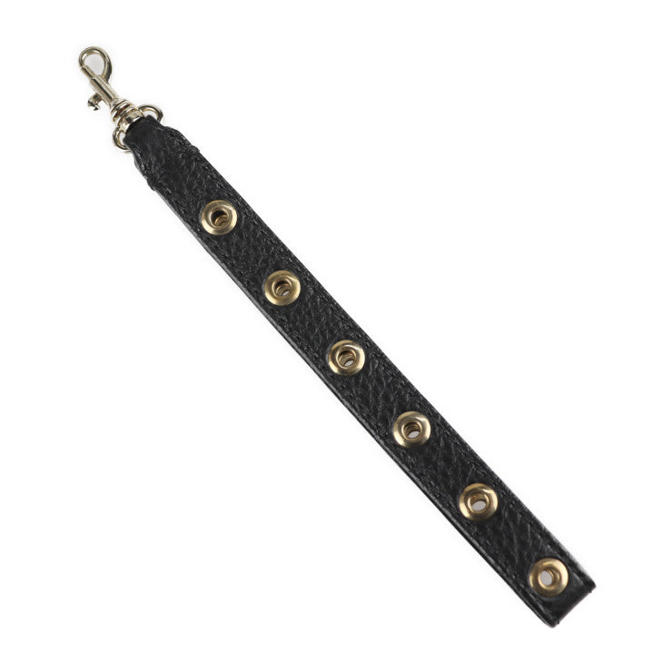 超美品 RED VALENTINO レッドヴァレンティノ バッグ クラッチバッグ レザー ブラック ゴールド金具 パンチング リストレット セカンドバッグ フラップ