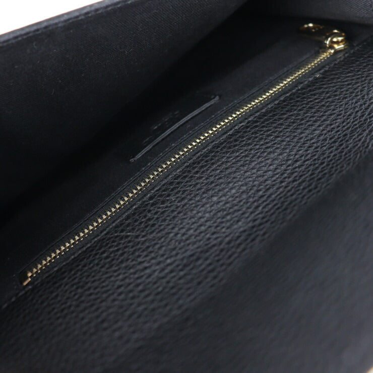 超美品 RED VALENTINO レッドヴァレンティノ バッグ クラッチバッグ レザー ブラック ゴールド金具 パンチング リストレット セカンドバッグ フラップ