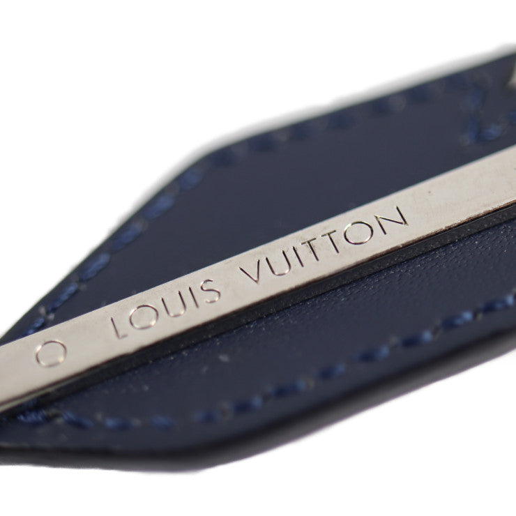 LOUIS VUITTON ルイ ヴィトン ドリーミングチャームズ キーホルダー MP1776 メタル レザー シルバー ネイビー キーリング バッグチャーム ビトン