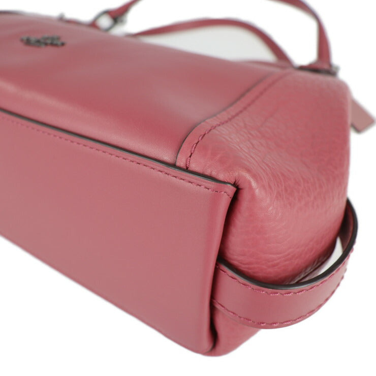 超美品 COACH コーチ EDIE28 イーディー28 ハンドバッグ 57645 ミックスドレザー ピンク系 ガンメタル金具 2WAY ショルダーバッグ