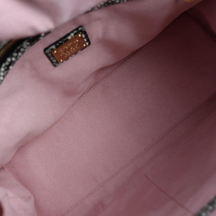 超美品 COCOCELUX GOLD ココセリュックス ゴールド 2WAYバッグ トートバッグ レザー グレー ボルドー ゴールド金具 ショルダーバッグ ポーチ付き