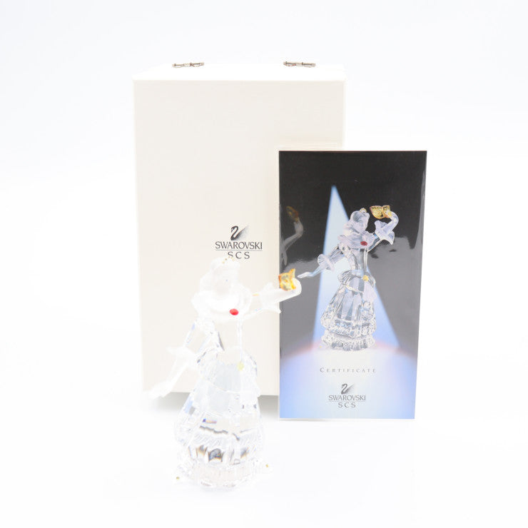 新古未使用展示品 SWAROVSKI スワロフスキー COLUMBINE コロンバイン マスカレード インテリア 242032 クリスタルガラス クリア レッド イエロー 2000年 SCS会員限定品 オブジェ フィギュリン 置物