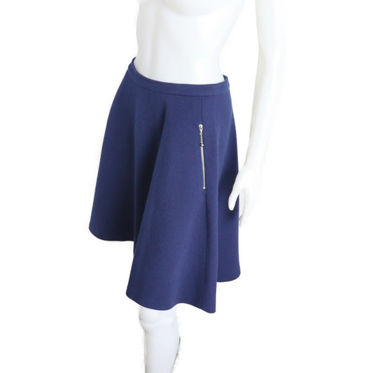 LOUIS VUITTON ルイ ヴィトン フレアスカート スカート RW132A F4SK17WVA #36 ウール99% ポリウレタン1% ブルー系