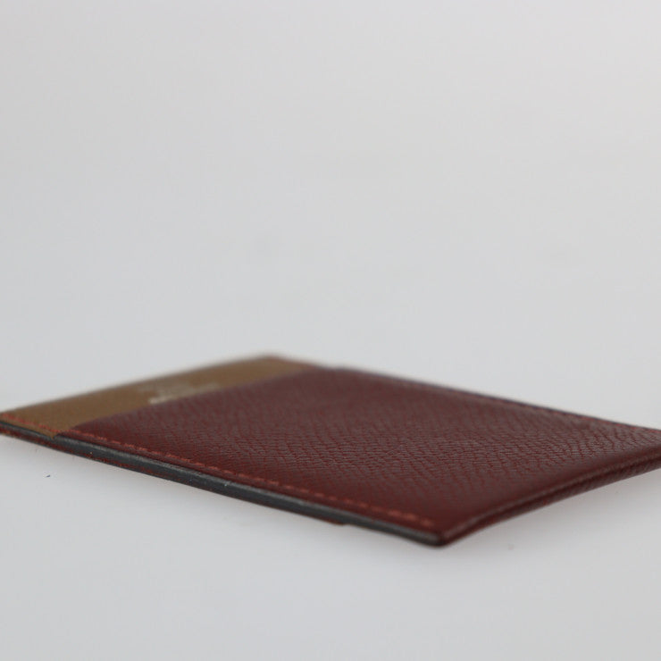 HERMES エルメス MC2 ガマ ジャングル カードケース ヴォーエプソン ブラウン系 名刺入れ パスケース バイカラー A刻印