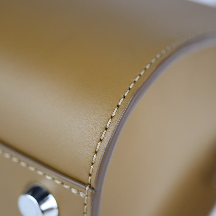 超美品 Longchamp ロンシャン トップハンドル トートバッグS パリ プルミエ ハンドバッグ カーフスキン レザー キャメル系 シルバー金具