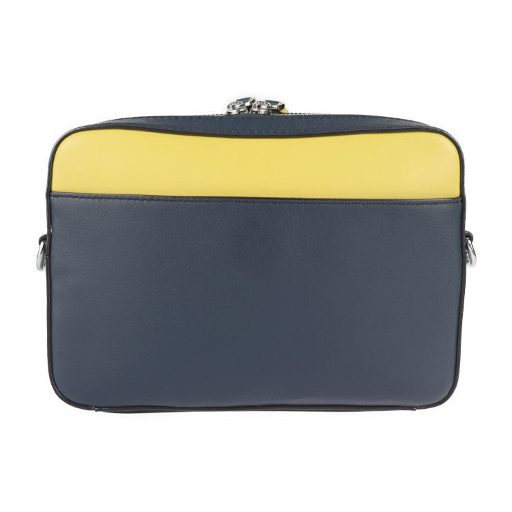 新品未使用展示品 Michael Kors マイケルコース クーパー ショルダーバッグ 37S1SCOC5L レザー ネイビー イエロー マルチカラー クロスボディ メッセンジャーバッグ 2WAY クラッチバッグ セカンドバッグ