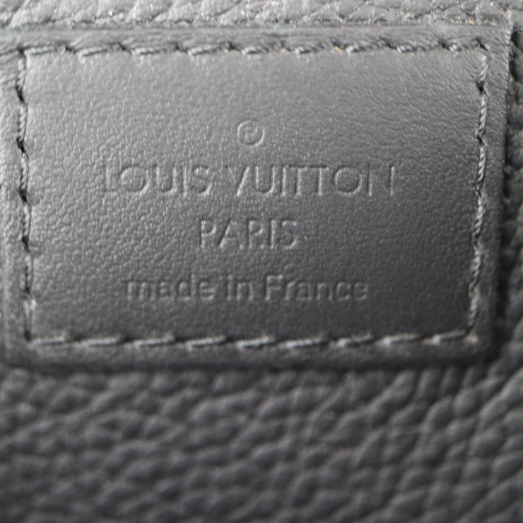 超美品 LOUIS VUITTON ルイ ヴィトン テイクオフ・スリング ボディバッグ M57081 グレインレザー ノワール ブラック LV ロゴ ウエストバッグ ビトン