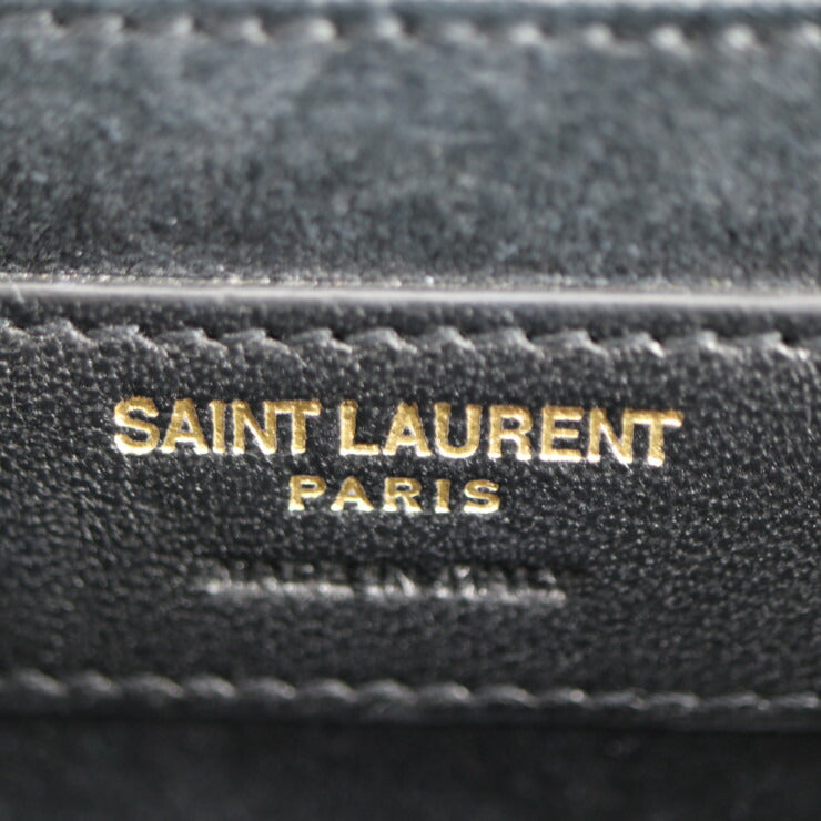 美品 SAINT LAURENT サンローラン ケイト スモール・チェーンショルダー ショルダーバッグ 469390 レザー ゴールド ブラック YSL ロゴ