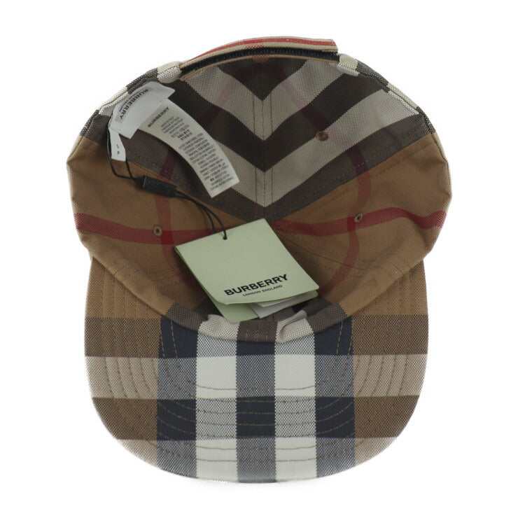 新品未使用展示品 BURBERRY バーバリー ベースボールキャップ キャップ 8056296 表記サイズ 56 コットン ベージュ系 帽子 チェック