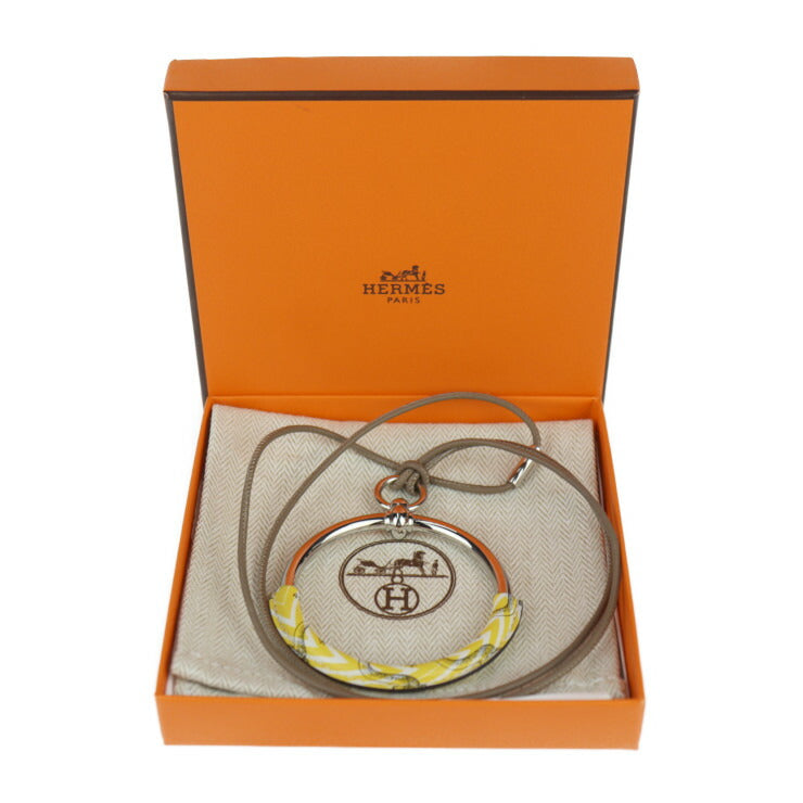 美品 HERMES エルメス ループネックレス DELLA CAVALLERIA デッラ カバッレリア ネックレス - ヴォースイフト メタル イエロー系 シルバー ペンダント