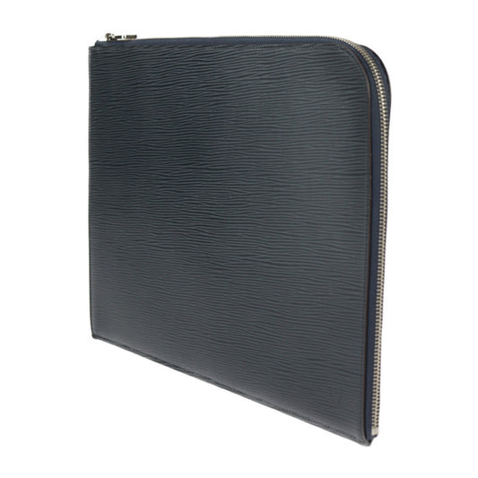 美品 LOUIS VUITTON ルイ ヴィトン ポシェットジュールGM エピ セカンドバッグ M64154 レザー ブルーマリーヌ シルバー金具 L字ファスナー クラッチバッグ ポーチ ビトン