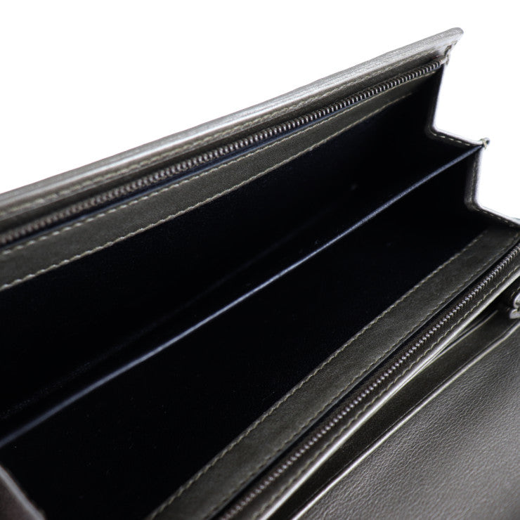 美品 GUCCI グッチ ダブルG ディティール コンチネンタルウォレット 長財布 245739 パイソン ガンメタリック系 ゴールド金具 ロングウォレット GGロゴ ゴールド金具 フラップ