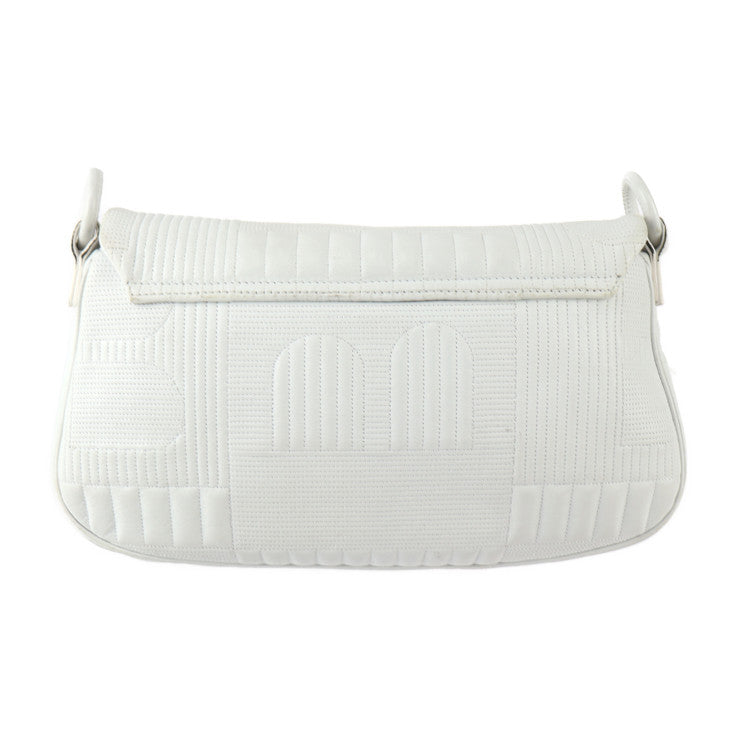 BALLY バリー ワンショルダーバッグ ショルダーバッグ - レザー ホワイト系 ステッチ キルティング チェーン フラップ